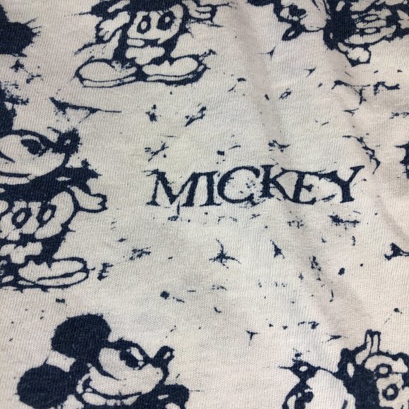 Vintage 90s Disney Original Shirt Men Small White Blue Mickey All Over Print USA - Picture 4 of 13